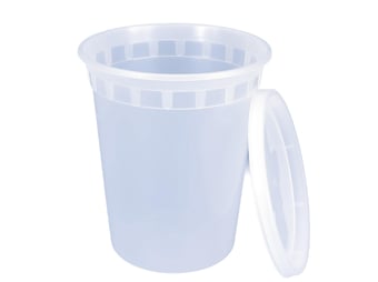 picture of Plastic Round Container - 32 oz - Clear - Includes Lid - Pack of 240 - [GCSL-PH-20019040]