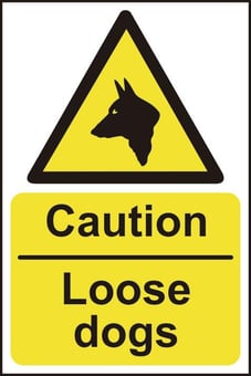 Picture of Spectrum Caution Loose Dogs - RPVC 200 x 300mm - SCXO-CI-13799