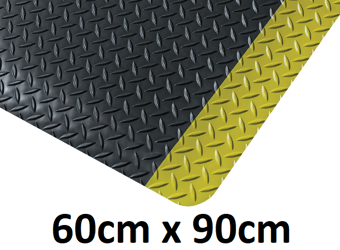 picture of Kumfi Tough Premium Anti-Fatigue Mat Black/Yellow - 60cm x 90cm - [BLD-KU2436BY]