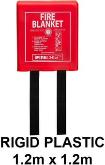 Picture of Firechief K100 1.2m x 1.2m Fire Blanket in Moulded Plastic Rigid Case - [HS-BPR2/K100-P] - (LP)