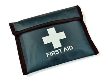 picture of HSE Approved - Small First Aid Kit - Green Vinyl Pouch - Components Included - [CM-1000088]