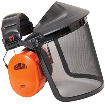 Picture of JSP - Bushmaster Ear Defender Complete With Mesh Visor - SNR=30 - [JS-AFZ101-131-100] - (DISC-R)
