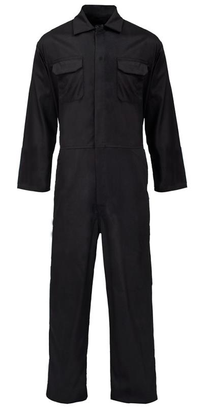 picture of Basic Polycotton Coverall - Black - Size Large - [ST-51703]