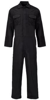 Picture of Basic Polycotton Coverall - Black - Size Large - [ST-51703]