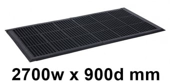 picture of BiGDUG Extra Large Anti-Fatigue Mat - 2700w x 900d mm - Black - [BDU-ULAFM2]