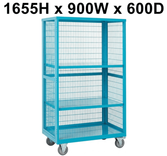 picture of QMP Boxwell Trolley Without Doors - Light Blue - Steel - 1655H x 900W x 600D - [QM-XW169060MUXX] - (LP)