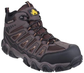 picture of Amblers AS801 Waterproof Non-Metal Brown Safety Hiker S3 WR HRO SRA - FS-24341-40161 (DISC-R)