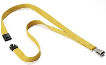 picture of Durable - Premium Textile Lanyard With Silky Soft Textile Finish - Ochre - 15mm x 440mm - Pack of 10 - [DL-8127135]