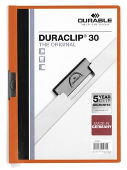 Picture of Durable - DURACLIP 30 Clip Folder - A4 - Orange - Pack of 25 - [DL-220009]