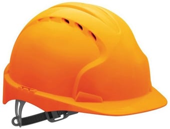 Picture of JSP - The New EVO 3 Vented Orange Hard Hat - Standard Peak & Slip Ratchet Harness - [JS-AJF160-000-800]