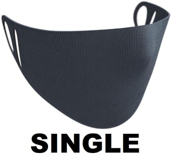 picture of Reusable Black Fabric Face Mask - Single - Not Individually Packed - [MB-REUSABLE] - (DISC-W)