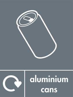 picture of Recycling Signs - Aluminium Cans - 300 X 400Hmm - Rigid Plastic - [AS-WR41-RP]