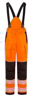 picture of Portwest FR426 - PW3 Modaflame Rain+ Hi-Vis Multi-Norm FR Winter Trousers - Orange/Black - PW-FR426OBR