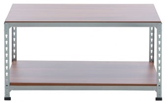 picture of BiGDUG Zinc & Walnut Display Shelving - 2 Level Bay - 455h x 915w x 455d mm - [BDU-WZ494]
