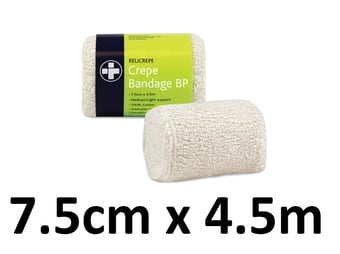 picture of Relicrepe Bandage BP - 7.5cm x 4.5m - Pack of 10 - [RL-442X10] - (AMZPK)