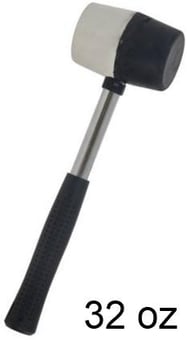 picture of Silverline - 32oz Combination Rubber Mallet - Head Secured with Glue and Pin - 907g - [SI-282596]
