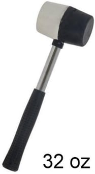 picture of Silverline - 32oz Combination Rubber Mallet - Head Secured with Glue and Pin - 907g - [SI-282596] - (DISC-R)