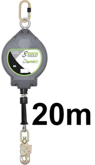 picture of Kratos Retractable Wire Fall Arrest Block With Galvanised Steel Wire Rope - 20mtr - [KR-FA2040020]