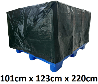 picture of Pallet Cover Tarp UK 90gsm Green - 101cm x 123cm x 220cm H - [LTR-PCUK220]