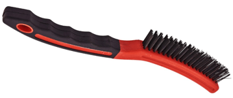 picture of Amtech Long Handle Wire Brush 3 x 18 Row - 25mm Bristles - [DK-S3680]