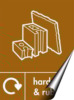 picture of Recycling Signs - Hardcore & Rubble - 300 X 400Hmm - Self Adhesive Vinyl - [AS-WR43-SAV]