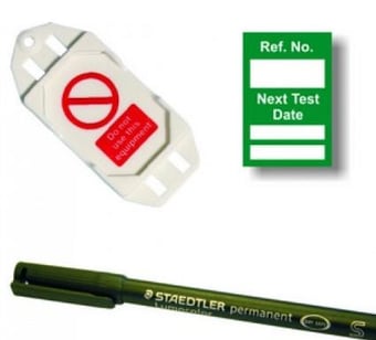 picture of Next Test Mini Tag Insert Kit – Green (20 AssetTag holders, 40 inserts, 1 pen) – [SCXO-CI-TG60GK]