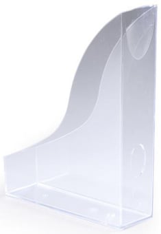 picture of Durable - Magazine Rack Basic - Transparent - 230 x 70 x 305mm - Pack of 6 - [DL-1701711400]