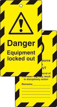 picture of Spectrum Lockout tags - Danger Equipment locked out - (Double sided 10 pack) - SCXO-CI