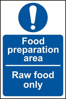 picture of Spectrum Food preparation area Raw food only – RPVC 100 x 150mm - SCXO-CI-11501