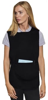 picture of Absolute Apparel Ladies Pocket Tabard - PolyCotton Black - AP-AA708BLA - (DISC-R)
