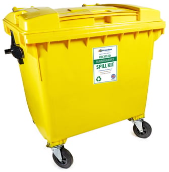 picture of FyterTech 1000L Recycled Maintenance Spill Kit - 4 Wheeled Bin - [DA-38-1100]