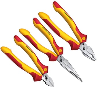 picture of Wiha 3 Piece VDE Insulated Pliers Set - Meets VDE 0682-0201 IEC 60900 - [CP-TL17745]