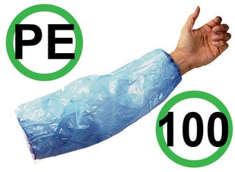 picture of Supertouch Polyethylene Disposable Oversleeve - Pack of 100 - Blue - [ST-E16210]