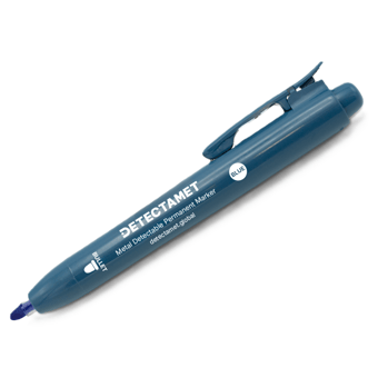 Picture of Detectamet Detectable Retractable Permanent Marker - Blue Bullet Tip - Pack of 10 - [DT-146-A05-P01-A07]