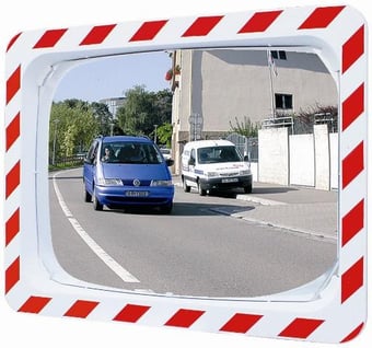 Picture of TRAFFIC MIRROR - Polymir - 1000 x 800mm - To View 2 Directions - 3 Year Guarantee - [VL-558]