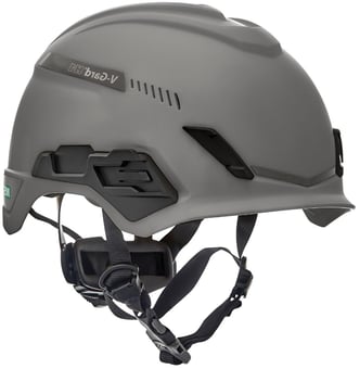 picture of MSA V-Gard H1 Trivent - Grey Helmet With Fas-Trac III - Vented - [MS-10204346]