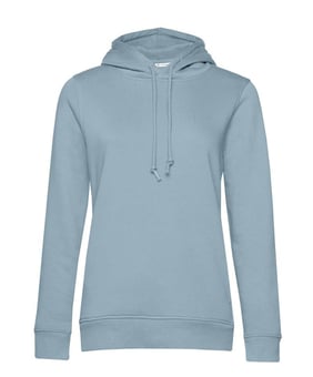 picture of B&C Women's Organic Hooded Sweat - Blue Fog - RLW-BA01FBFOG