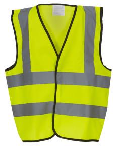 picture of Yoko Children's Hi-Vis Yellow Waistcoat - BT-HVW100CH-Y