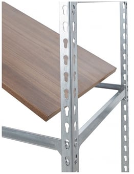 Picture of BiGDUG Zinc & Walnut Display Shelving Extra Intermediate Level - 455w x 455d mm - [BDU-WZXL44]