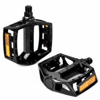 picture of Komodo Flat Platform Bicycle Pedals - Black - [TKB-PED-BLA-DD]