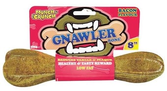 picture of Munch & Crunch Bacon Gnawler Dog Bone 8 Inch CDU - [PD-MC0105]