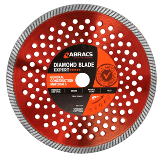 picture of Abracs Diamond Blade - 350mm x 10mm x 25.4mm - 10mm Segment Height - 4,100 Max RPM - [ABR-ABDI35025M]