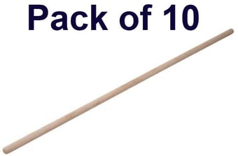 picture of Silverline - Broom Handles - Wood - 4 Feet x 29mm (1-1/8 Inch) Dia - PACK OF 10 - [SI-479573-10]