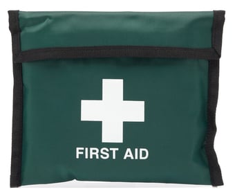 picture of HSE Approved - Small First Aid Kit - Green Vinyl Pouch - Components Included - [CM-1000088]