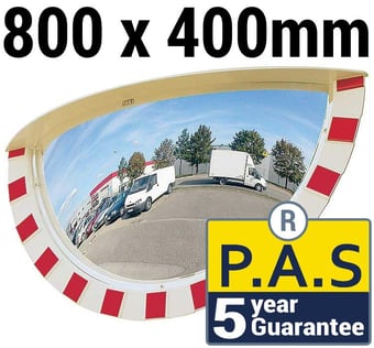 picture of TRAFFIC MIRROR - P.A.S - 800 X 400mm - To View 3 Directions - 5 Year Guarantee - [VL-9180]