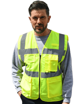 picture of Korntex Hi Vis Executive Multifunction Safety Vest - Yellow - KTX-KXCMFG