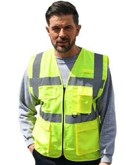 Picture of Korntex Hi Vis Executive Multifunction Safety Vest - Yellow - AP-KXEXECYE