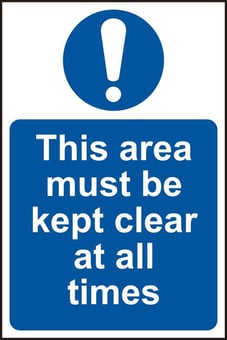 Picture of Spectrum This area must be kept clear at all times - RPVC 200 x 300mm - SCXO-CI-11373