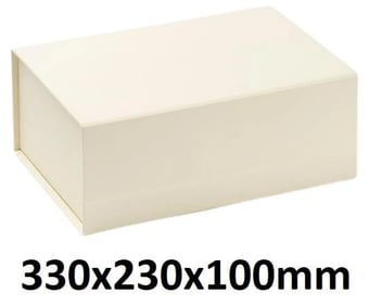 picture of Branded With Your Logo - Magnetic Gift Boxes - Ivory Colour - 330x230x100mm - [IH-RJ-BP330IVORY] - (HP)