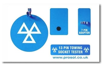 picture of 13 Pin Trailer Towbar Socket Tester Shadow Panel Board - [PSO-TSB1307]